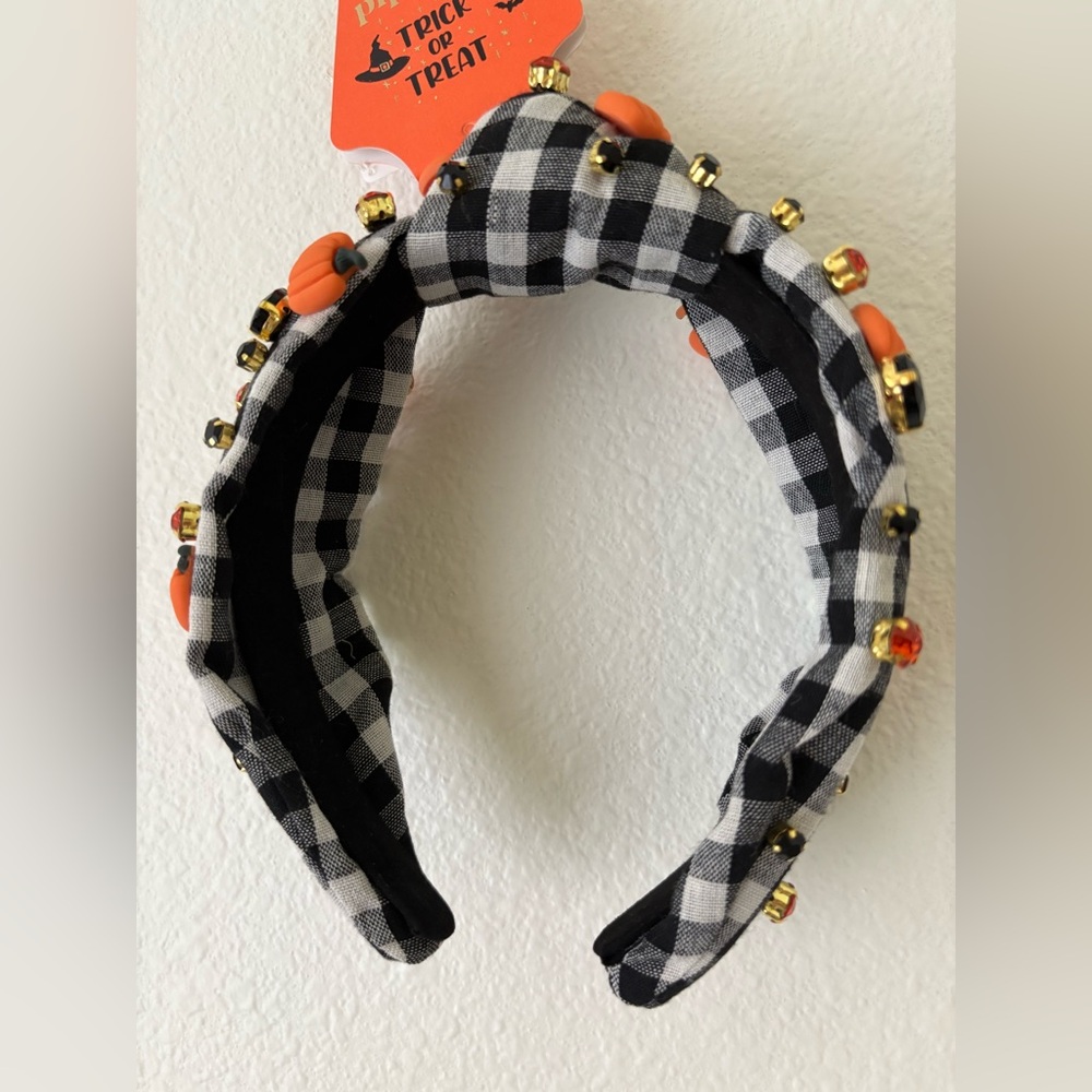 Black and White Gingham Knotted Hair Accessory